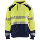 Sweatshirt Hooded High Vis 3546 - geel/marineblauw