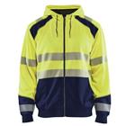 Sweatshirt Hooded High Vis 3546 - geel/marineblauw