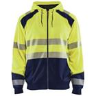 Sweatshirt Hooded High Vis 3546 - geel/marineblauw