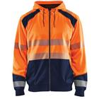 Sweatshirt Hooded High Vis 3546 - oranje/marinblauw