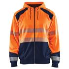 Sweatshirt Hooded High Vis 3546 - oranje/marinblauw