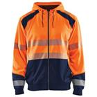 Sweatshirt Hooded High Vis 3546 - oranje/marinblauw