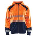 Sweatshirt Hooded High Vis 3546 - oranje/marinblauw