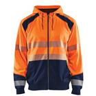 Sweatshirt Hooded High Vis 3546 - oranje/marinblauw