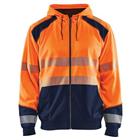 Sweatshirt Hooded High Vis 3546 - oranje/marinblauw