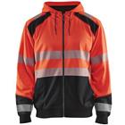 Sweatshirt Hooded High Vis 3546 - rood/zwart