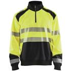 Sweatshirt halve rits High Vis 3556 - geel/zwart