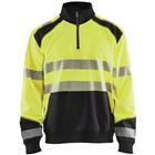 Sweatshirt halve rits High Vis 3556 - geel/zwart