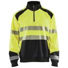 Sweatshirt halve rits High Vis 3556 - geel/zwart