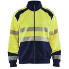 Sweatshirt hele rits High Vis 3558 - geel/marineblauw