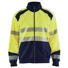 Sweatshirt hele rits High Vis 3558 - geel/marineblauw