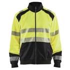 Sweatshirt hele rits High Vis 3558 - geel/zwart