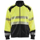 Sweatshirt hele rits High Vis 3558 - geel/zwart