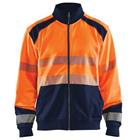 Sweatshirt hele rits High Vis 3558 - oranje/marineblauw