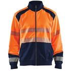 Sweatshirt hele rits High Vis 3558 - oranje/marineblauw