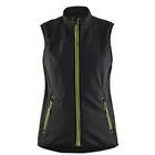 Bodywarmer Softshell Dames High Vis 3851 - donker zwart/fluo geel