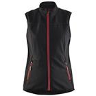 Bodywarmer Softshell Dames 3851 - zwart/rood