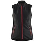 Bodywarmer Softshell Dames 3851 - zwart/rood