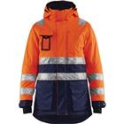 Winterparka High Vis Dames 4472 - oranje/marineblauw