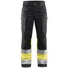 Werkbroek Dames High Vis met stretch 7161 - zwart/geel