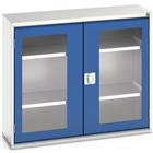 Hoge kast Verso 1050x350x900mm met raamdeur en 2 legborden - BOTT