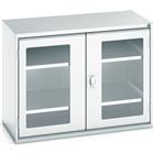 Hoge kast Verso 1050x550x800mm met raamdeur en 2 legborden - BOTT