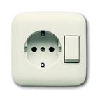 SI combinatie wandcontactdoos + ra wis inbouw beige IP21 2CKA001611A0110