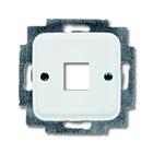 Reflex SI Centraalplaat 1 x MJ Modular-Jack Basiselement met centrale afdekplaat 1 connector Zonder label wit 2CKA001753A3833