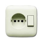 SI combinatie wandcontactdoos wissel inbouw beige IP21 2CKA001611A0128