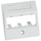 Mini Com Centraalplaat- (onderdeel) CE Z3873188 Modular-Jack Centraalplaat 3 connectoren Met label wit CHES3AWY