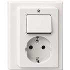 Smart combinatie wandcontactdoos inbouw wit IP20 278319