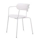 Set van 4 bistrostoelen - Poot wit / zitting wit - Paperflow