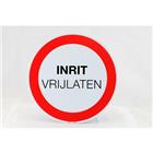 Tekstbord Inrit vrijlaten rond 200mm pp