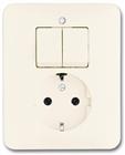 ABB Busch-Jaeger SI wandcontactdoos, inbouw, klauw-/schroef, IP21, beige RAL1013