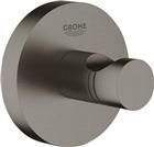 Grohe Essentials handdoekhaak, met 1 haak, messing, diepte 45mm, kleur hard graphite geborsteld