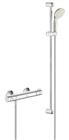 Grohe Grohtherm 800, Douchethermostaat, met doucheset, wand, tweegreeps, 2-gats, 150mm hart, 900mm glijstang, chroom