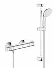 Grohe Grohtherm 800, Douchethermostaat, met doucheset, wand, tweegreeps, 2-gats, 150mm hart, 600mm glijstang, chroom