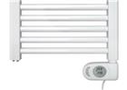 Zehnder Aura elektrische handdoekradiator 750W, D-profiel stralingsbuis, schakelklok, hxbxd 1226x500x30mm, glans wit