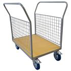 Plateauwagen met 2 rugleuning mesh 250 en 500 kg