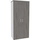 Hoge kast Urban met glanzende handgreep 180x80 cm 4 legborden - te monteren