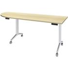 Tafel Idora 200x80 cm hoek links, witte voet