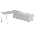 Bureau met schuifdeurkast 160x80 cm - Quadrifoglio