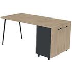 Bureau met kantoorkast 120x80 cm met kast - Quadrifoglio