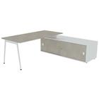 Bureau met schuifdeurkast 180x80 cm - Quadrifoglio