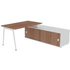 Bureau met schuifdeurkast 140x80 cm - Quadrifoglio