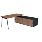 Bureau met schuifdeurkast 160x80 cm - Quadrifoglio