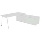 Bureau met schuifdeurkast 180x80 cm - Quadrifoglio