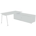 Bureau met schuifdeurkast 160x80 cm - Quadrifoglio