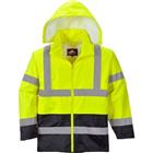 Regenjack Klassiek Tweekleuren Hi-Vis Zwart/geel H443 Portwest