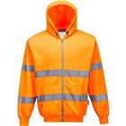 Sweater Zip Hi-Vis met capuchon en rits B305 Oranje Portwest